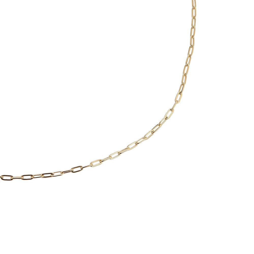 Mydefny Edelstahl Halskette Elongated Link Gold/Silber