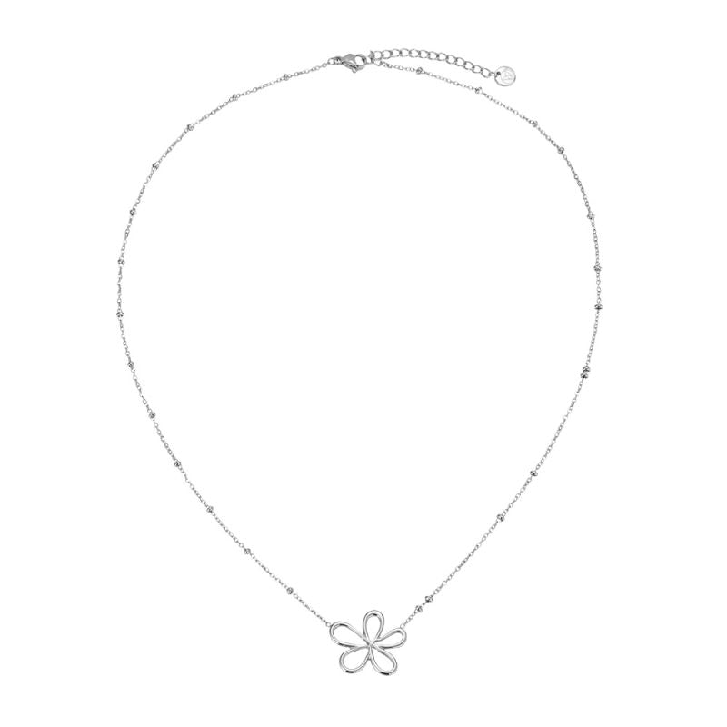 Mydefny Edelstahl Halskette Simple Flower Gold/Silber