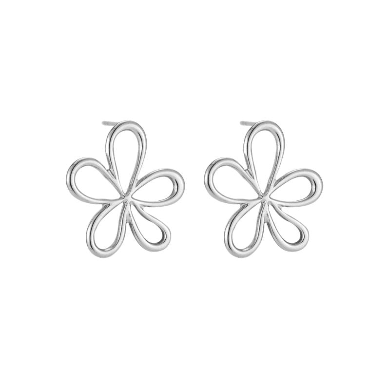 Mydefny Edelstahl Ohrringe Simple Flower Gold/Silber