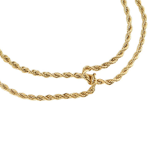 Mydefny Edelstahl Armkette Twisting Chain Hug Gold/Silber