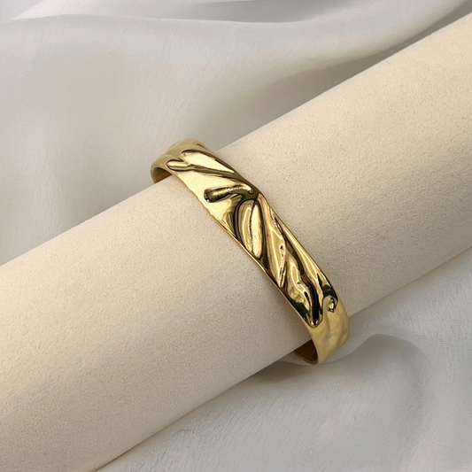 Mydefny Edelstahl Armreifen Gold/Silber