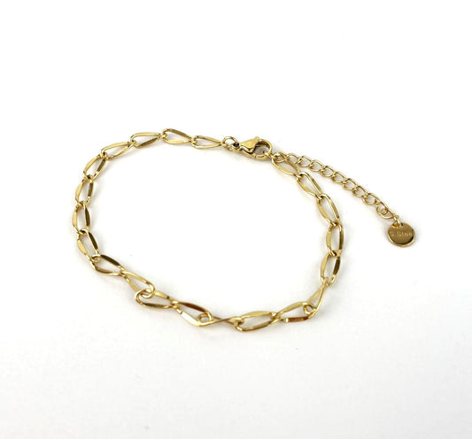 Mydefny Edelstahl Armkette Chain Gold/Silber