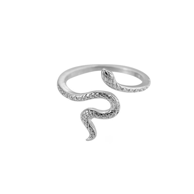 Mydefny Edelstahl Ring Snake Gold/Silber