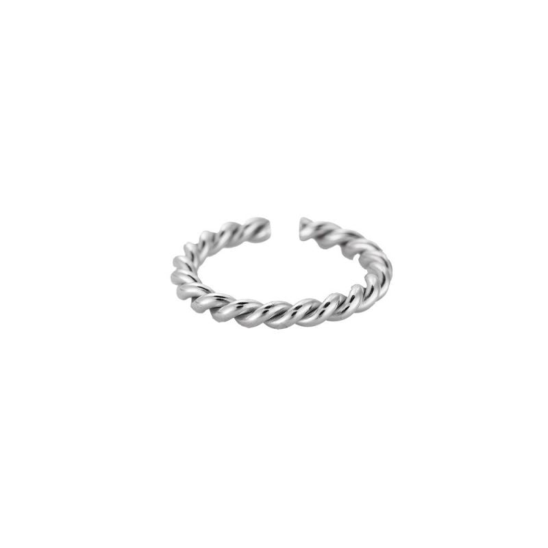 Mydefny Edelstahl Ring Twist 2.0 Gold/Silber