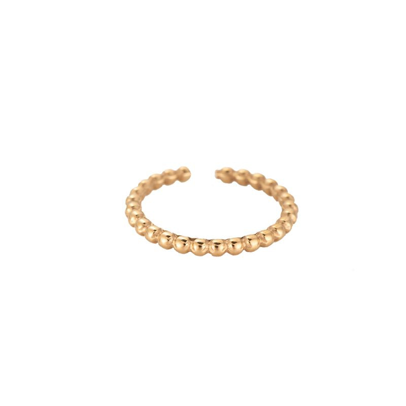 Mydefny Edelstahl Ring Simple Dots Gold/Silber