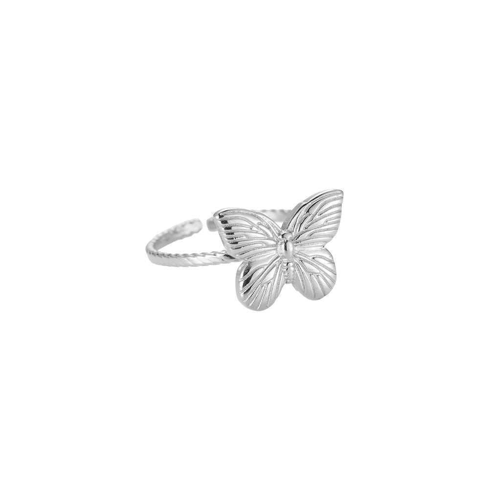 Mydefny Edelstahl Ring Big Butterfly Gold/Silber