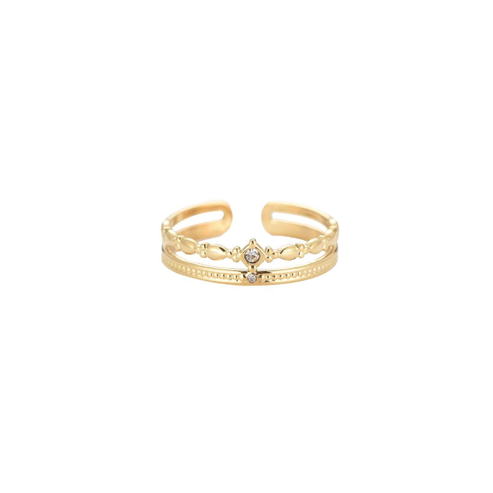 Mydefny Edelstahl Ring Jessie 2 Layer Gold/Silber