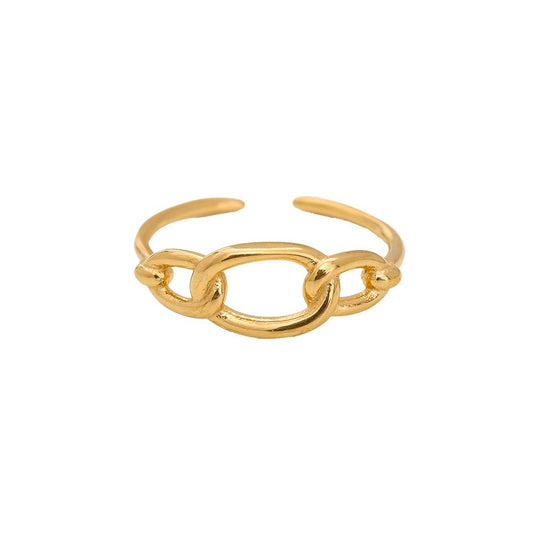 Mydefny Edelstahl Ring Empty Circles Gold/Silber