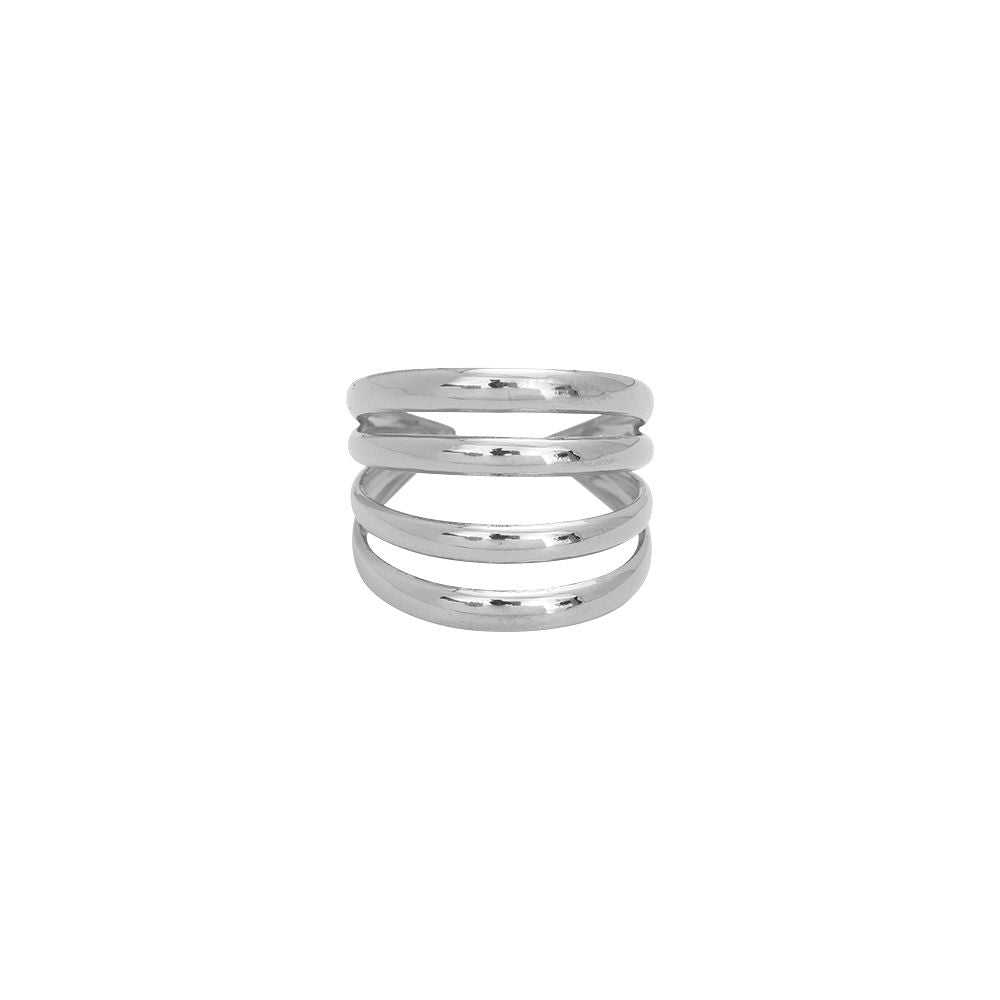 Mydefny Edelstahl Ring 4 Layers Easy Gold/Silber