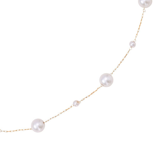 Mydefny Edelstahl Halskette Bubbly Pearls Gold/Silber