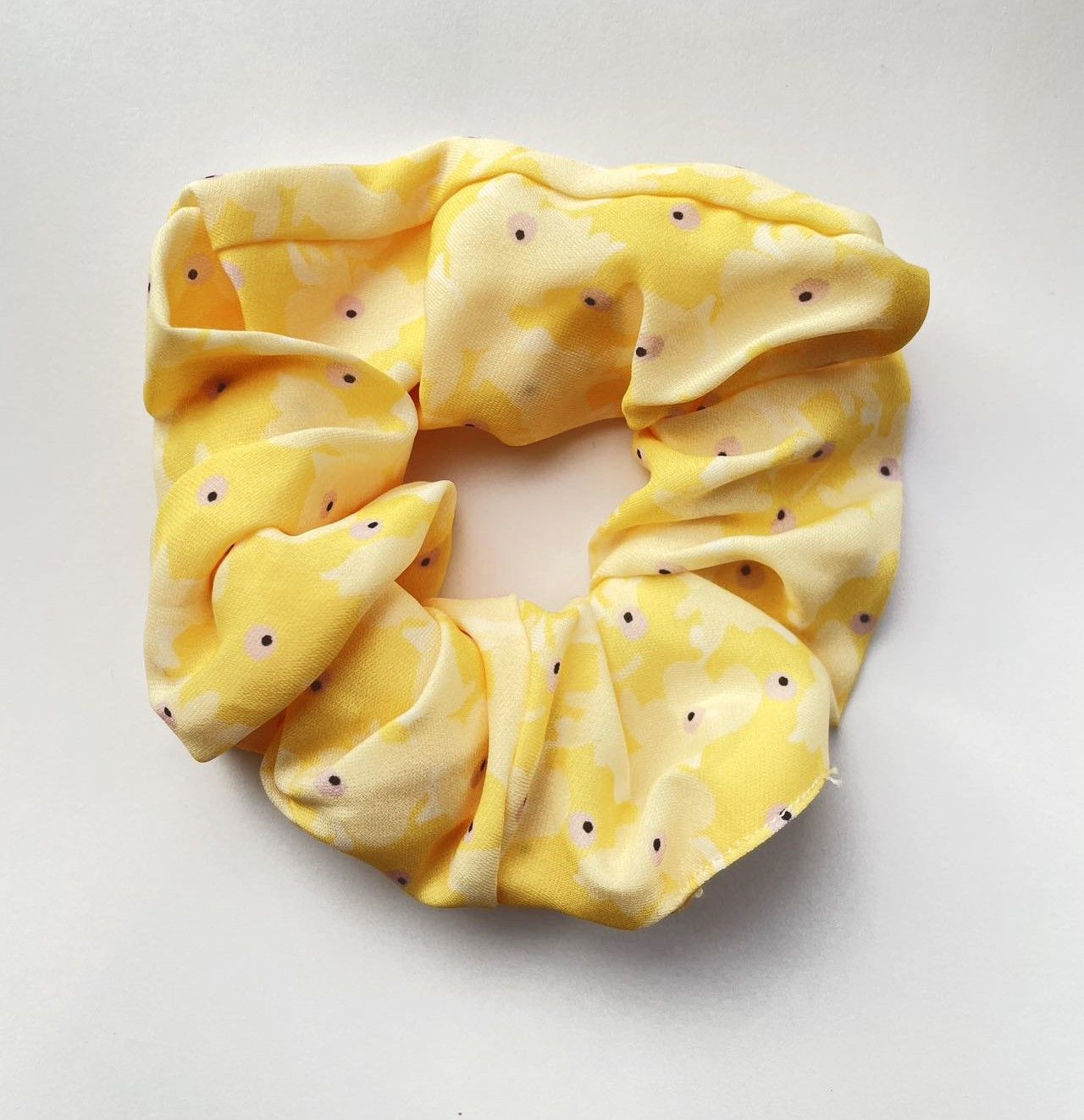 Mydefny Haargummi Soft Flower Patterns Scrunchie Gelb