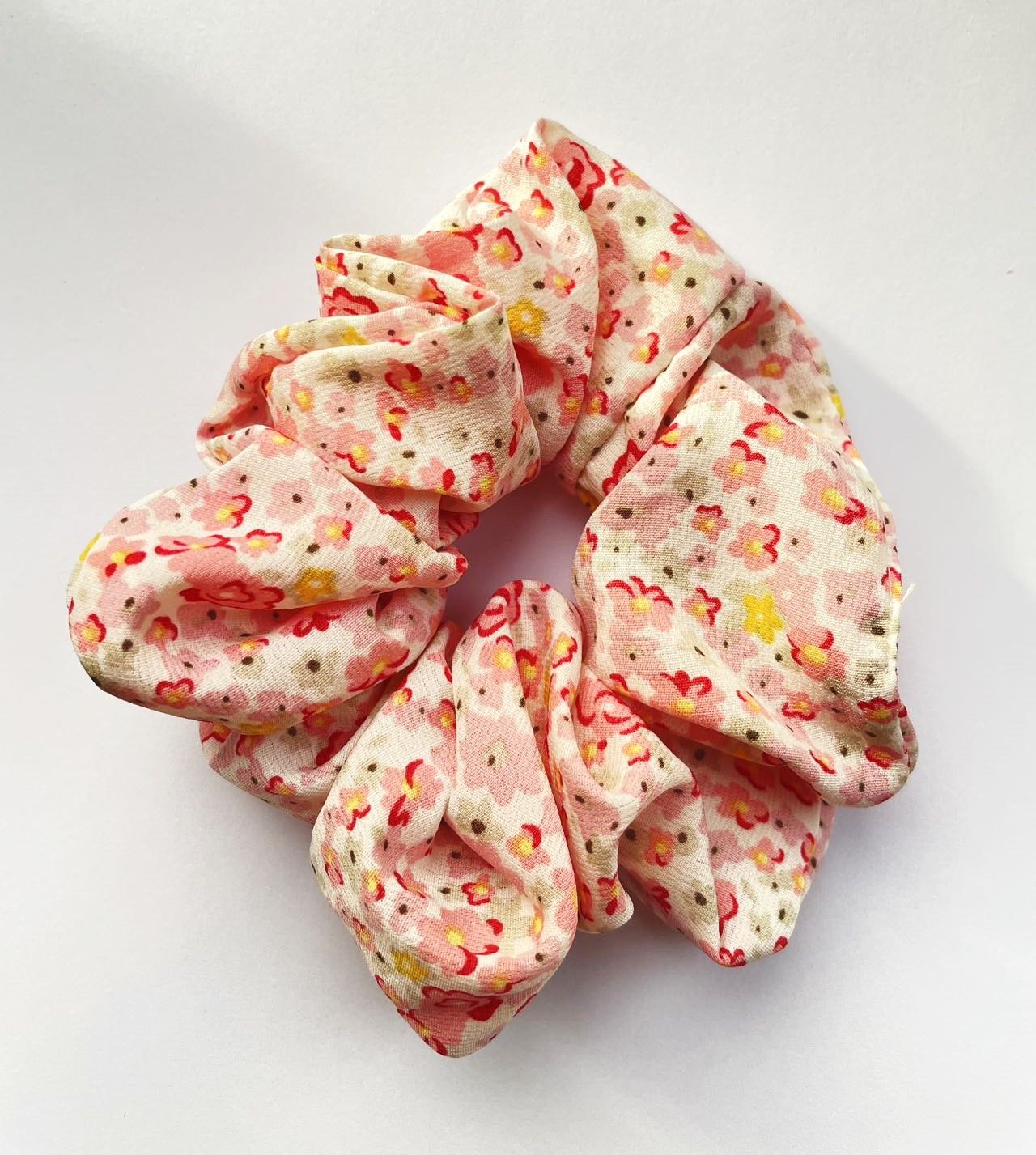 Mydefny Haargummi Multi Color Flowers Scrunchie Rosa